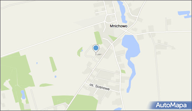 Mnichowo gmina Gniezno, Osiedle Malutkie, mapa Mnichowo gmina Gniezno