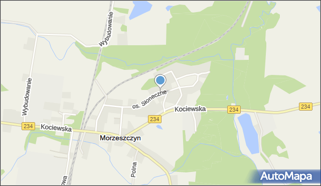 Morzeszczyn, Osiedle Słoneczne, mapa Morzeszczyn