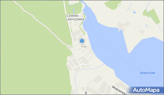 Mościenica, Osiedle Wczasowe, mapa Mościenica