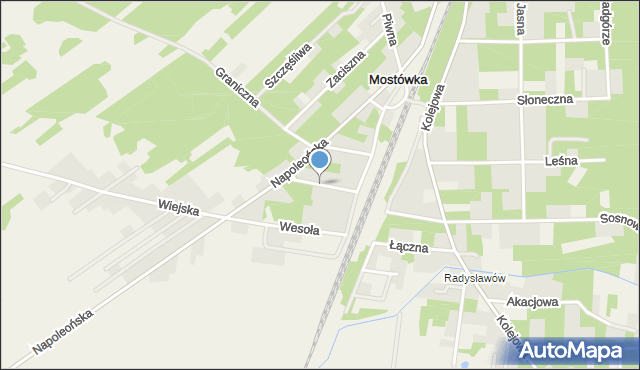 Mostówka gmina Zabrodzie, Osiedlowa, mapa Mostówka gmina Zabrodzie