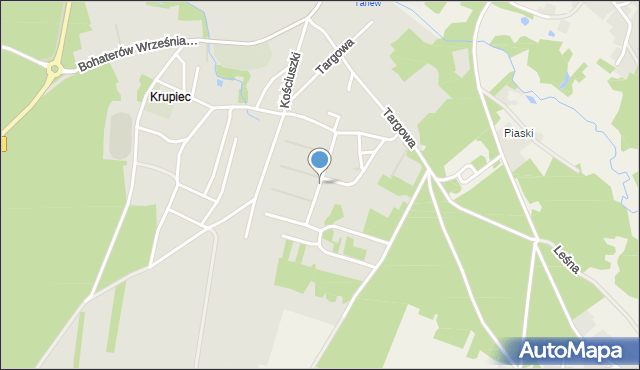 Narol, Osiedle Króla Jana III Sobieskiego, mapa Narol