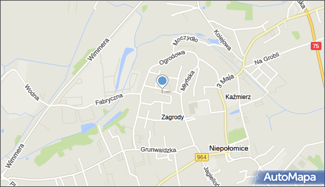 Niepołomice, Osiedle Robotnicze, mapa Niepołomice