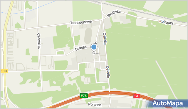 Nowa Wieś gmina Mierzęcice, Osiedle, mapa Nowa Wieś gmina Mierzęcice