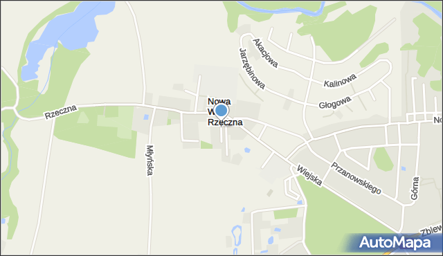 Nowa Wieś Rzeczna, Osiedlowa, mapa Nowa Wieś Rzeczna