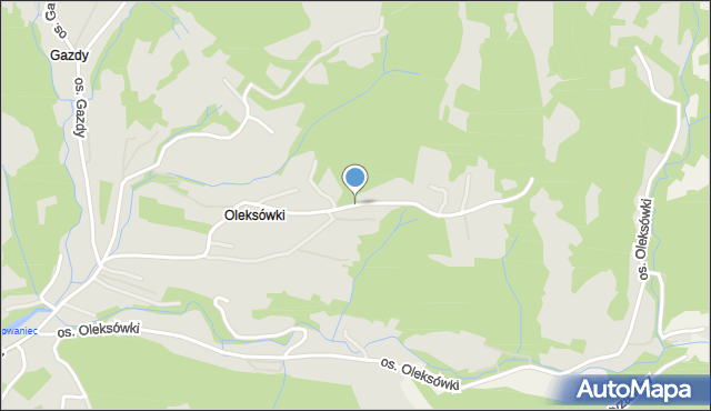 Nowy Targ, Osiedle Oleksówki, mapa Nowego Targu