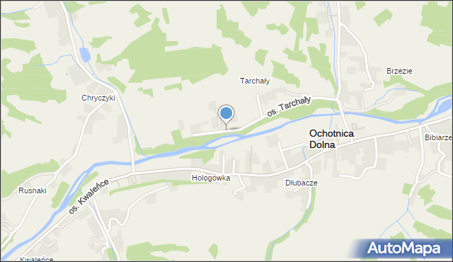 Ochotnica Dolna, Osiedle Dutkówka, mapa Ochotnica Dolna