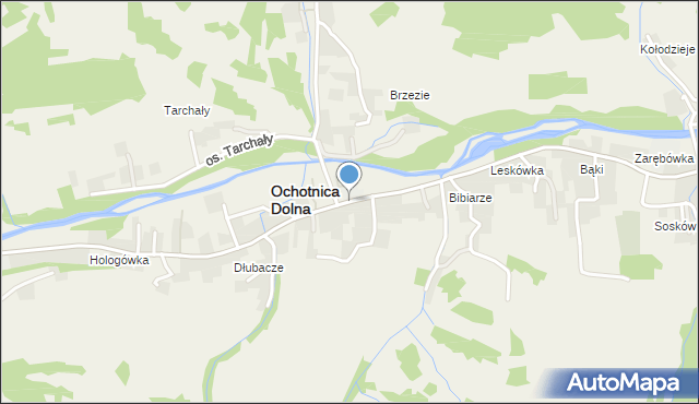 Ochotnica Dolna, Osiedle Nogawki, mapa Ochotnica Dolna