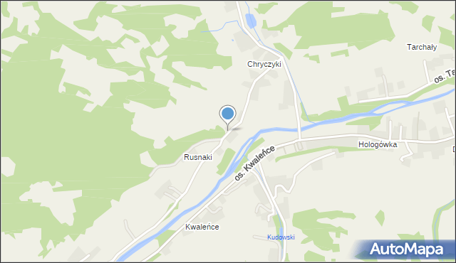 Ochotnica Dolna, Osiedle Rusnaki, mapa Ochotnica Dolna