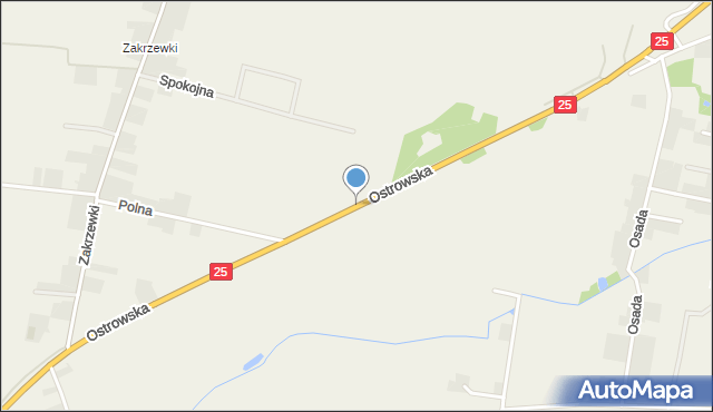 Ociąż, Ostrowska, mapa Ociąż