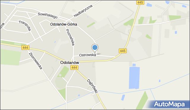 Odolanów powiat ostrowski, Ostrowska, mapa Odolanów powiat ostrowski