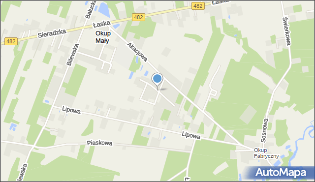 Okup Mały, Osiedlowa, mapa Okup Mały