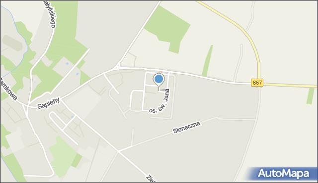 Oleszyce, Osiedle św. Jana, mapa Oleszyce
