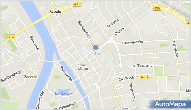 Opole, Osmańczyka Edmunda, mapa Opola