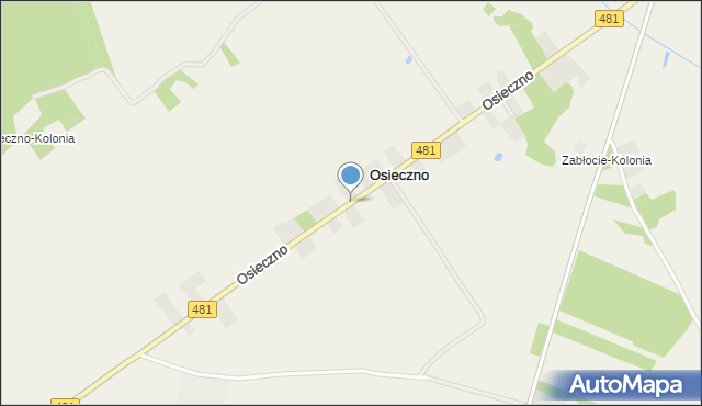 Osieczno, Osieczno, mapa Osieczno