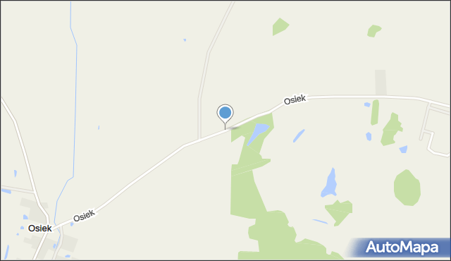 Osiek gmina Godkowo, Osiek, mapa Osiek gmina Godkowo