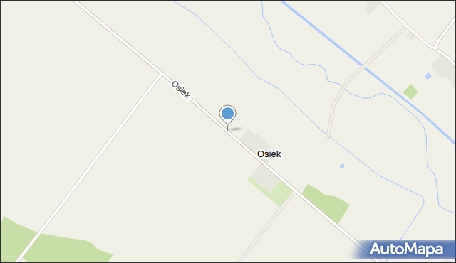 Osiek gmina Kościan, Osiek, mapa Osiek gmina Kościan