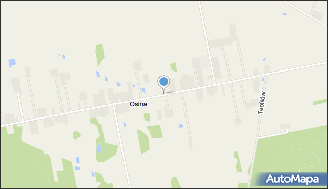 Osina gmina Kluki, Osina, mapa Osina gmina Kluki