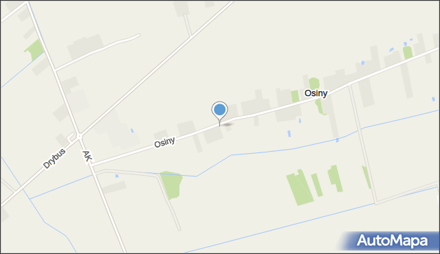 Osiny gmina Baranów, Osiny, mapa Osiny gmina Baranów