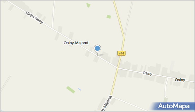 Osiny-Majorat, Osiny-Majorat, mapa Osiny-Majorat