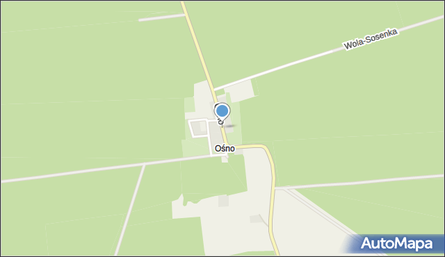 Ośno gmina Kwidzyn, Ośno, mapa Ośno gmina Kwidzyn