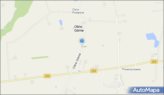 Ośno Górne, Ośno Górne, mapa Ośno Górne