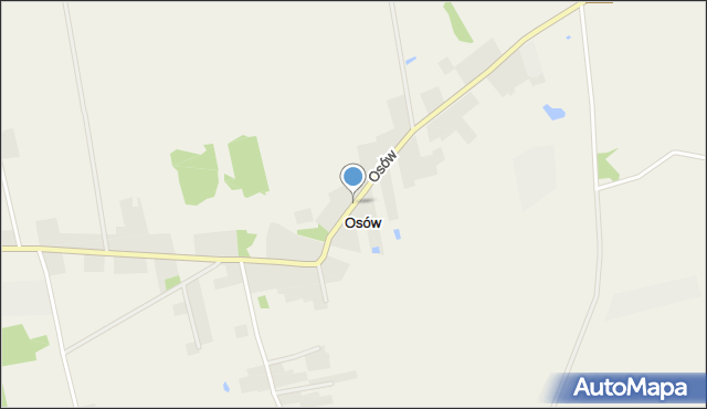 Osów gmina Drezdenko, Osów, mapa Osów gmina Drezdenko