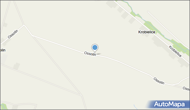 Ossolin gmina Klimontów, Ossolin, mapa Ossolin gmina Klimontów