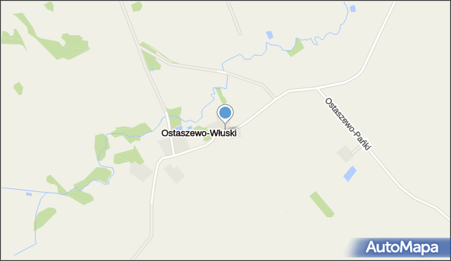 Ostaszewo-Włuski, Ostaszewo-Włuski, mapa Ostaszewo-Włuski