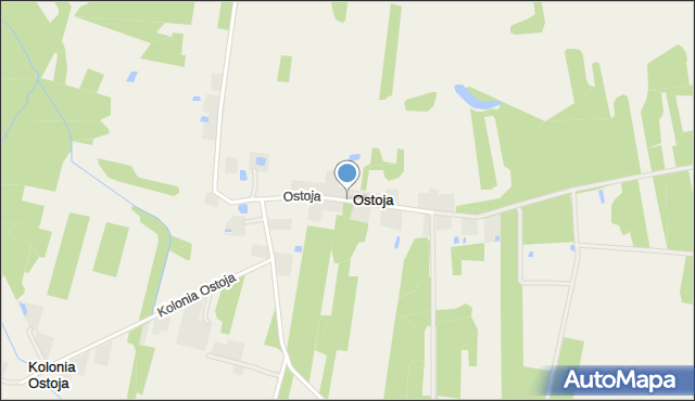 Ostoja gmina Zelów, Ostoja, mapa Ostoja gmina Zelów