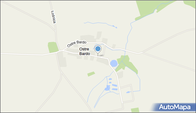Ostre Bardo gmina Połczyn-Zdrój, Ostre Bardo, mapa Ostre Bardo gmina Połczyn-Zdrój