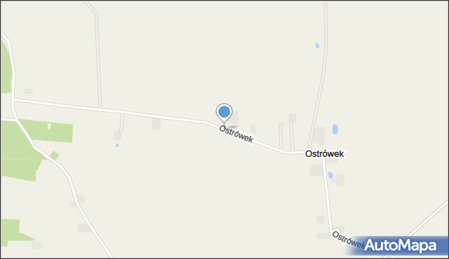 Ostrówek gmina Grabów, Ostrówek, mapa Ostrówek gmina Grabów