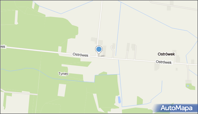 Ostrówek powiat lubartowski, Ostrówek, mapa Ostrówek powiat lubartowski