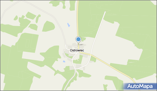 Ostrowiec gmina Dobiegniew, Ostrowiec, mapa Ostrowiec gmina Dobiegniew