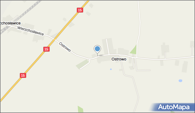 Ostrowo gmina Gniewkowo, Ostrowo, mapa Ostrowo gmina Gniewkowo