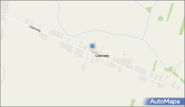 Ostrowy gmina Somianka, Ostrowy, mapa Ostrowy gmina Somianka