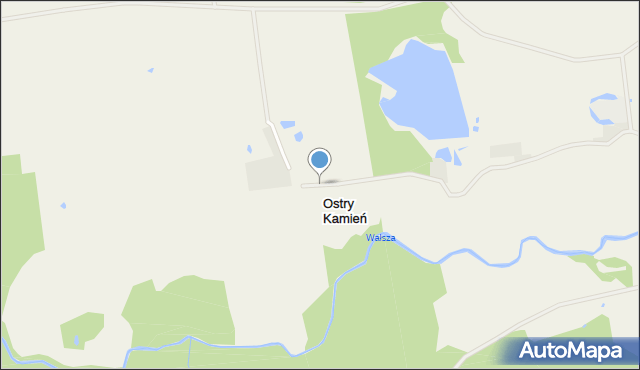 Ostry Kamień, Ostry Kamień, mapa Ostry Kamień