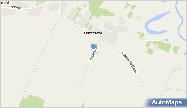 Oszczerze, Oszczerze, mapa Oszczerze