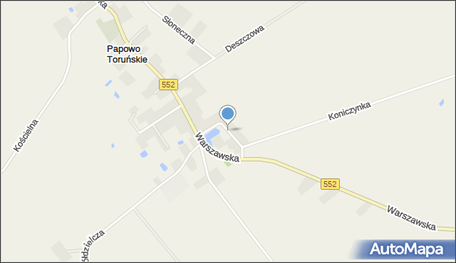 Papowo Toruńskie, Osiedlowa, mapa Papowo Toruńskie