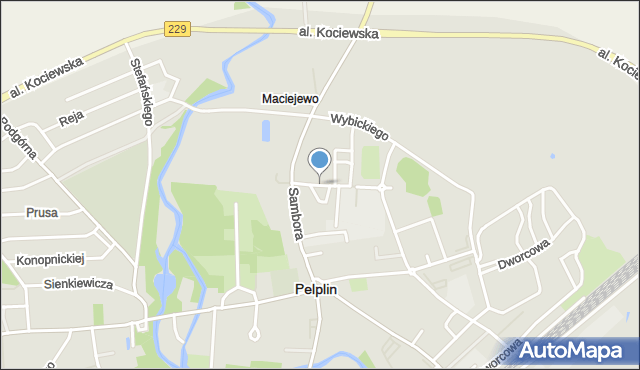 Pelplin, Osiedle Młodych, mapa Pelplin