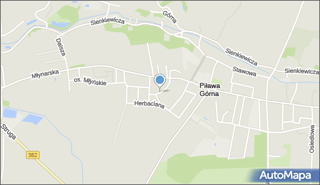 Piława Górna, Osiedle Małe, mapa Piława Górna