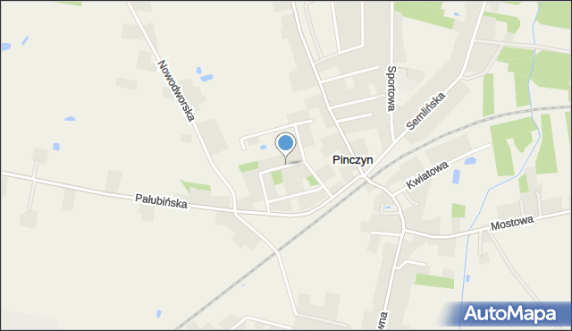 Pinczyn, Osiedle Piaskowe, mapa Pinczyn