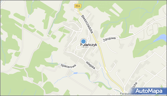 Polańczyk, Osiedle Panorama, mapa Polańczyk