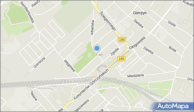 Poznań, Ostrobramska, mapa Poznania