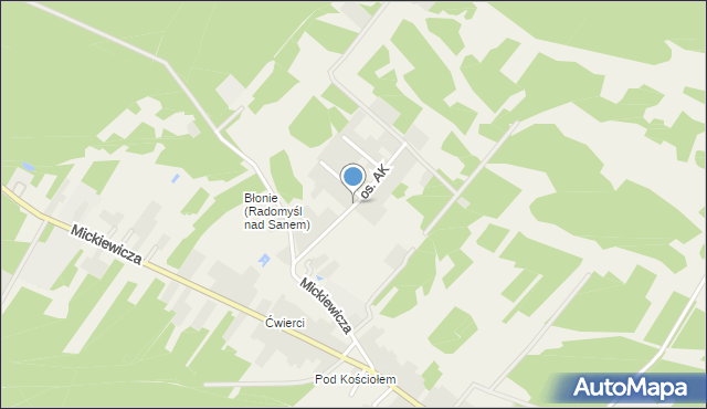 Radomyśl nad Sanem, Osiedle Armii Krajowej, mapa Radomyśl nad Sanem