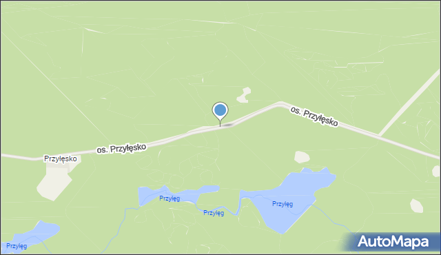 Rybakowo, Osiedle Przyłęsko, mapa Rybakowo