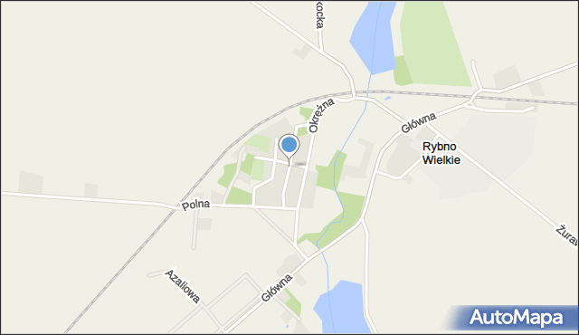 Rybno Wielkie, Osiedle na Wzgórzu, mapa Rybno Wielkie