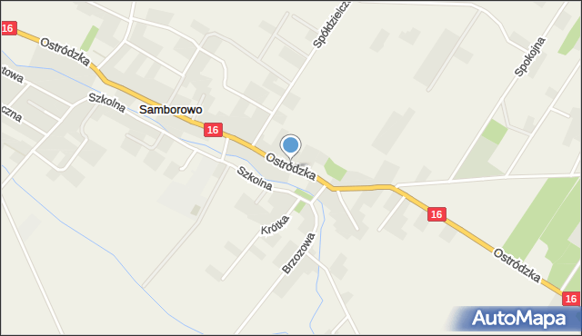 Samborowo, Ostródzka, mapa Samborowo