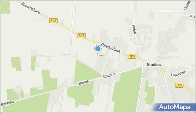 Siedlec powiat wolsztyński, Osiedlowa, mapa Siedlec powiat wolsztyński