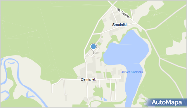 Smolniki gmina Lubichowo, Osiedle przy Jeziorze, mapa Smolniki gmina Lubichowo
