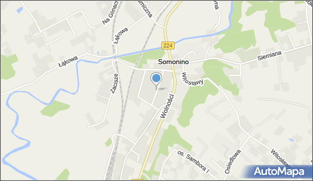 Somonino, Osiedle Nad Radunią, mapa Somonino